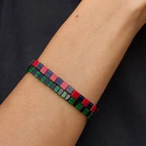 2 NWT Clare V Glass Beaded Bracelets